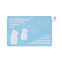 Food-grade primary school childrens special lunch silicone table mat foldable heat-insulating waterproof and oil-proof disposable table mat