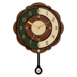 New High-End Swing Clock, Creative Punch-Free Quartz Clock, Artistic Decorative Wall Clock, Living Room Home Wall Clock