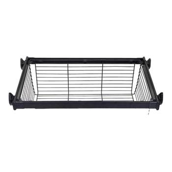 Drawer-style wardrobe pull basket cloakroom storage multi-function push and pull storage basket rattan basket telescopic trouser stand hardware accessories