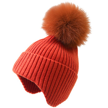 Highly elastic and warm, cute 15cm large fox fur ball.