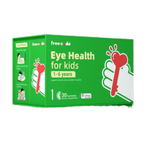 Freecode Red Heart Key Age-specific Lutein Infant Gummies Childrens Eye Protection Baby Blueberry Cranberry 30 capsules