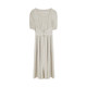 Unfettered niche design waist-cinching pleated dress