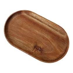 Mooney simple acacia solid wood tray round square oval dessert fruit plate jewelry storage snack plate