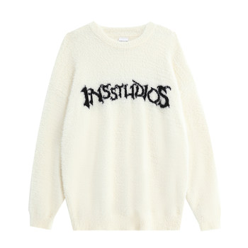 Insstudios mohair jacquard logo sweater Insstudios mohair jacquard logo sweater