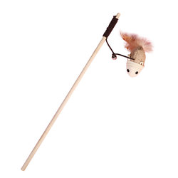 Cat toy, self-stimulating, boredom relief, little mouse, cat teasing stick with bell, bite-resistant cat, cat and kitten physical consumption product