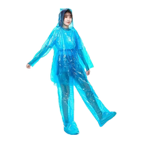 Disposable leg-covered rain pants cover thickened long full-body transparent split type children and adults playground rafting 2191