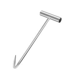 Stainless steel manhole cover hook, roller shutter door hook, long pole cargo iron hook tool collection, sewer hook steel