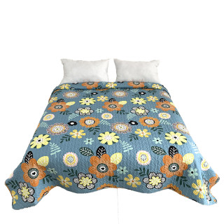 Four-season bed cover and quilt single piece, large, double-sided