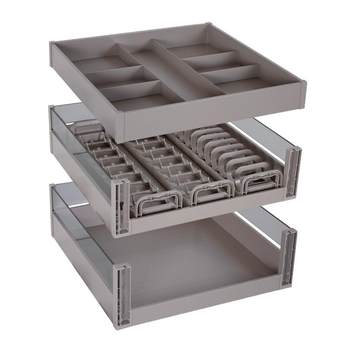 Feiou kitchen cabinet double-layer pull-basket drawer-type deepening bowl basket three-layer bowl and dish storage bowl storage basket