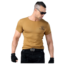 Allied army outdoor mens wear short sleeve elasticity T-shirt repair shaped male short sleeve shirt summer