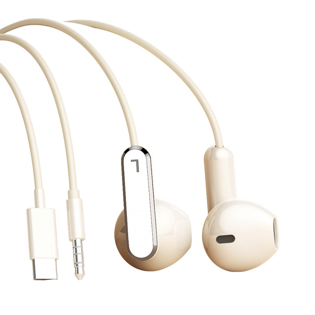 Original genuine headphones wired in-ear high-quality noise reduction game listening type-c interface round mouth heavy bass