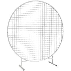 Circular vertical grid display rack wedding accessories promotion ການວາງສະແດງອະນຸບານເຮັດວຽກ super shelf photo hanger