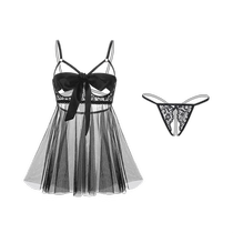 Admire sexy and interesting lingerie provocative suspender skirt on bed passionate midnight charm hot womens pajamas 2176