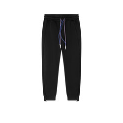 Semir Casual Pants Women's 2023 Winter New Loose Small Foot Sports Pants Plus Velvet Black Knitted Leg Sweatpants
