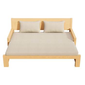 Full solid wood sofa bed folding dual-purpose multi-function double-person small apartment pulling single person tatami bed can be customized Full solid wood sofa bed folding dual-purpose multi-function double-person small apartment pulling single person tatami bed can be customized