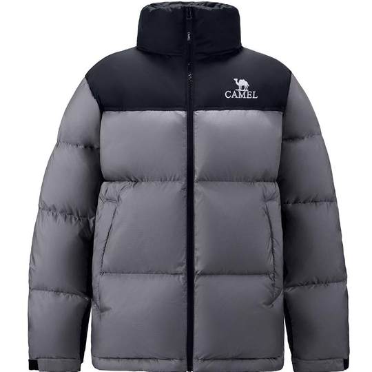 骆驼火山羽绒服男秋冬季2025新款加绒加厚保暖短款情侣面包服外套