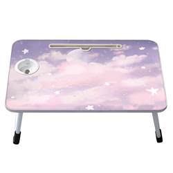 Starry sky bed computer small table board girls dormitory study desk custom cute bay window office foldable table cartoon home lazy sitting laptop stand lap table ins style ipa