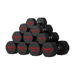 PROIRON/Pure Ai pure steel-coated rubber dumbbell 3-20KG high-end men's fitness equipment 1 piece