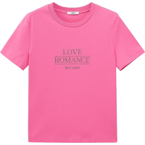 dzzit short-sleeved T-shirt spring and summer counter new Barbie pink fashion casual style design niche women