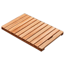 Customized paint-free shower room bath wooden floor mat non-slip water-proof mat children pregnant women shower bathroom solid wood pedals