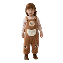 TeenieWeenie Kids Little Bear for 23 years Autumn Winter men and women Baby imitation lamb wool thickly back with pants