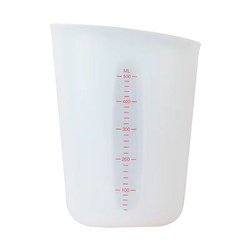 Silicone measuring cup 500ml heat-resistant soft measuring cup baking tool measuring tool visual double scale 250ml liquid measuring cup