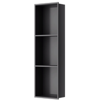 Stainless steel niche cabinet double partition metal TV cabinet niche built-in toilet bathroom bathroom shelf