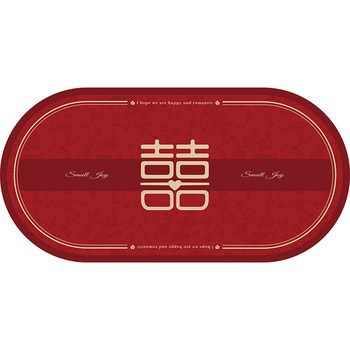 Qingcaiji red festive wedding floor mat bedside blanket