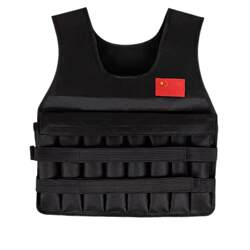 Running Sports Weight-Bearing Vest Sand Clothing Men's Iron Sand Clothing Home Black 20kg Breathable Adjustable Weight kg
