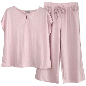 Summer pajamas ແມ່ຍິງປະຈໍາວັນດຽວການຄ້າຕ່າງປະເທດ Tencel hemp ບາງ trousers ສັ້ນເສອແຂນສອງສິ້ນຊຸດວ່າງຂອງແມ່ຍິງເຮືອນໃສ່ຊຸດ
