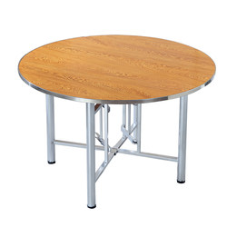 Large round table round table top glass turntable folding table frame dining table dining table canteen home banquet hotel round table