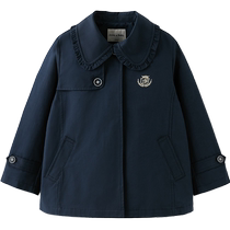 David Bella Childrens Windbreaker 2024 Autumn New Style Girls Western Style College Style British Style Tops and Jackets