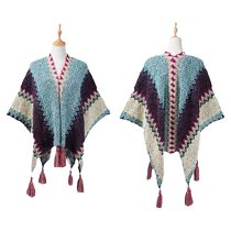 Lijiang shawl ethnic style Xinjiang Tibet travel wear Qinghai Yunnan outer cloak coat cloak scarf women