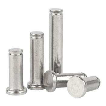 Flat head with slotted pin shaft positioning