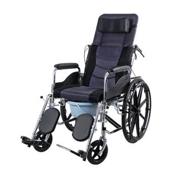 Lightweight wheelchair for the elderly with full reclining and seated functions
