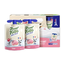 Faylele PomPotes childrens normal yogurt peach taste 85g * 10 bags snacks non-fruit puree French imports