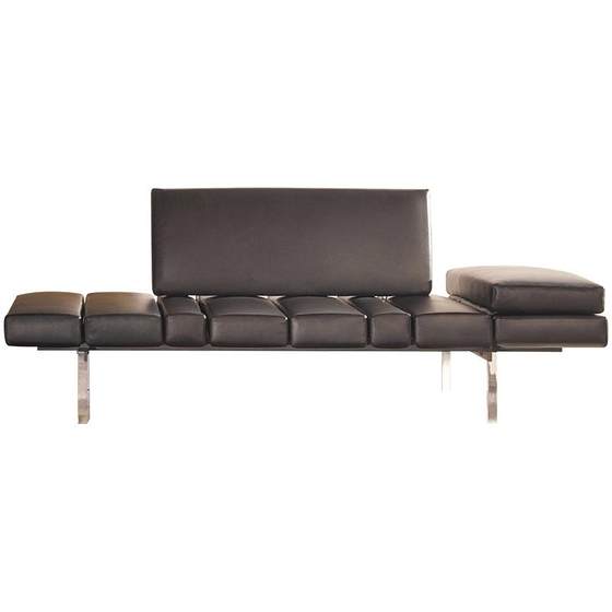 Finiqi Italian minimalist sofa stool designer creativity/Smith living room stainless steel black leather long bench