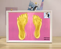 Белая рамка в европейском стиле, порошковая грязь + следы взрослых + пылезащита, плюс цифровая золотая краска