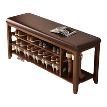Solid wood changing shoes stool Home doorway Shoe cabinet stool integrated into the family Nordic shoe rack can be sat on the bench for the door stool