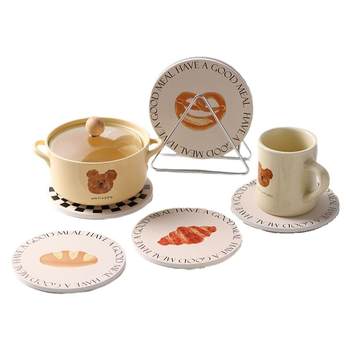 Household anti-scalding pot placemat diatom mud