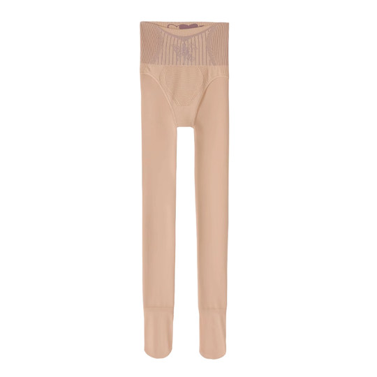 Leggings de terciopelo para mujer, artefacto de pierna ligera, piel transparente, color café, talla grande