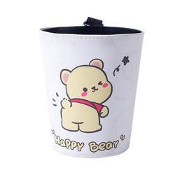 Car trash can, creative oil painting, cartoon storage bucket, dining table, coffee table storage bucket, cute household storage bucket