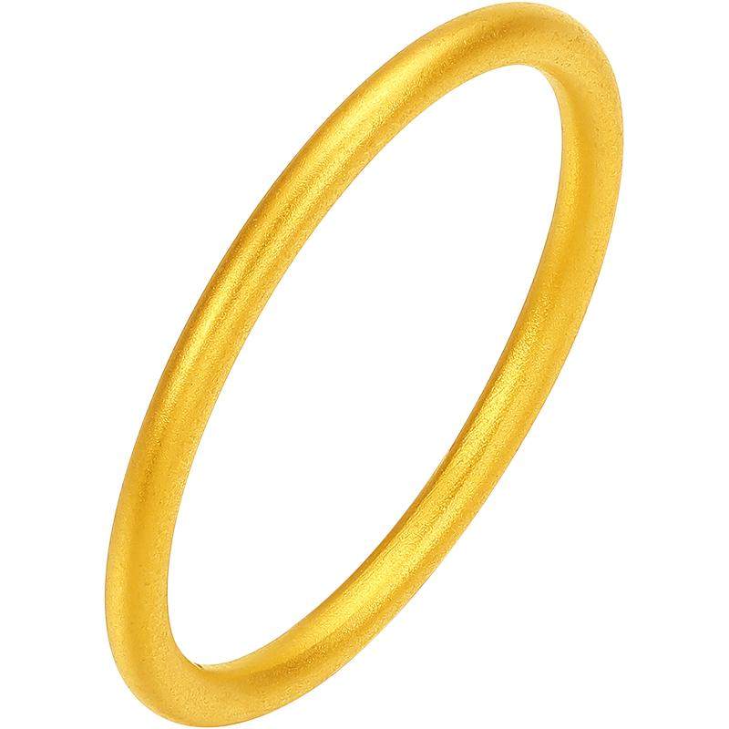 Saturday blessing gold ring for women 5d hard gold priced sand surface plain ring closed ring for girlfriend holiday gift