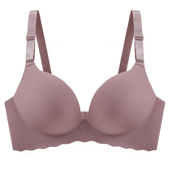 Women's winter gathering of steel ringless bra set thin, traceless student girl's top bra for small bra to collect her breasts