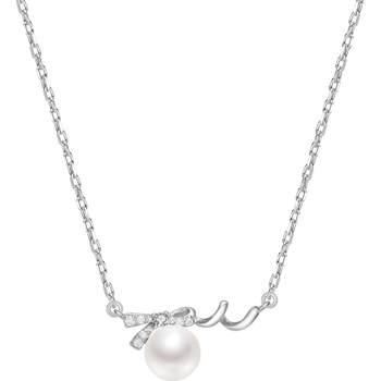 Jingrun bow design round pearl necklace for women