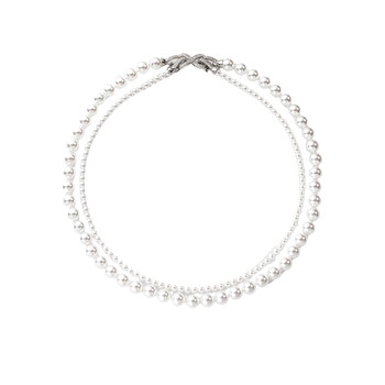 Xi taipan artificial australian white multi-layered pearl necklace for women