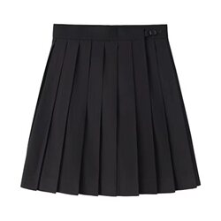 39cm ສີແຂງ jk pleated skirt cyan jk short skirt ສີຂີ້ເຖົ່າພາກຮຽນ spring ແລະ summer ພື້ນຖານຫມາສີດໍາສັ້ນ pleated skirt ສໍາລັບແມ່ຍິງ