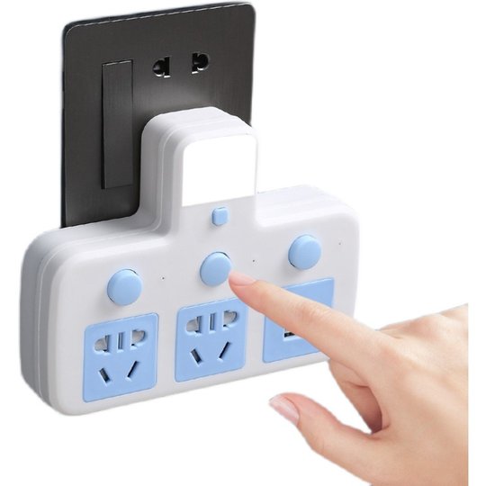 Household socket pure copper core converter socket night light USB independent switch multi-function one-turn multi-position socket
