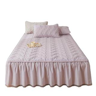 Type a cotton bed skirt single piece quilted cotton bedspread cover