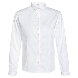 女职业长袖衬衫白色上衣春秋打底工作服衬衣内搭修身正装加绒学生